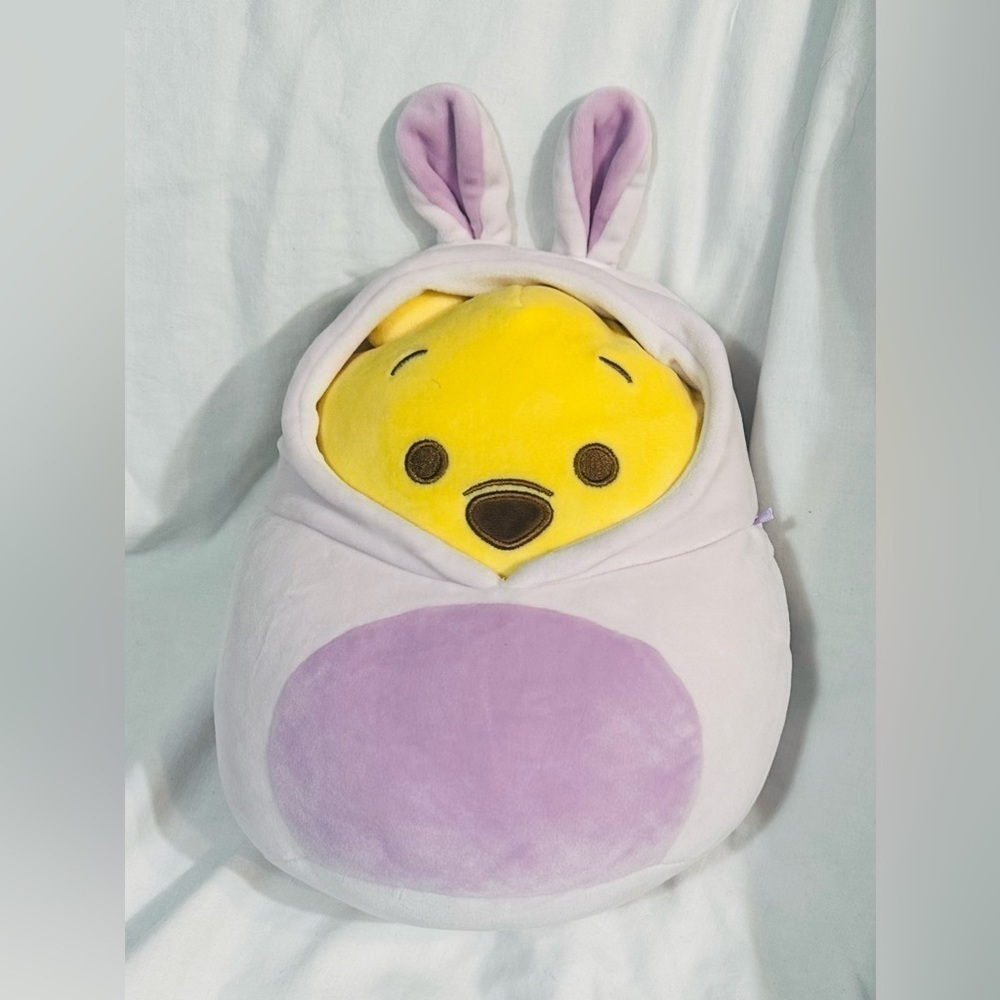 Authentic Disney Squishmallow 10" Peeking Pooh in Bop The Bunny Costume Easter